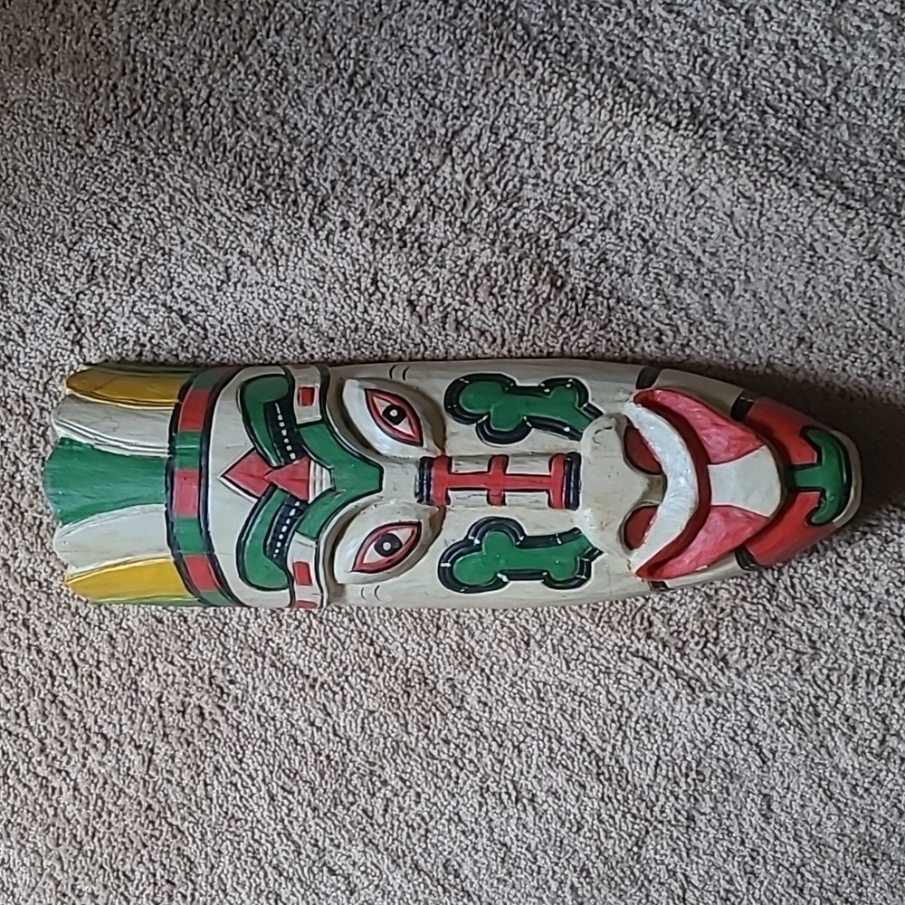 Indonesian wood painted mask
